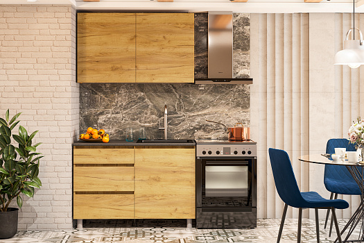 Кухня Эккервуд 1.2 м дуб золотой