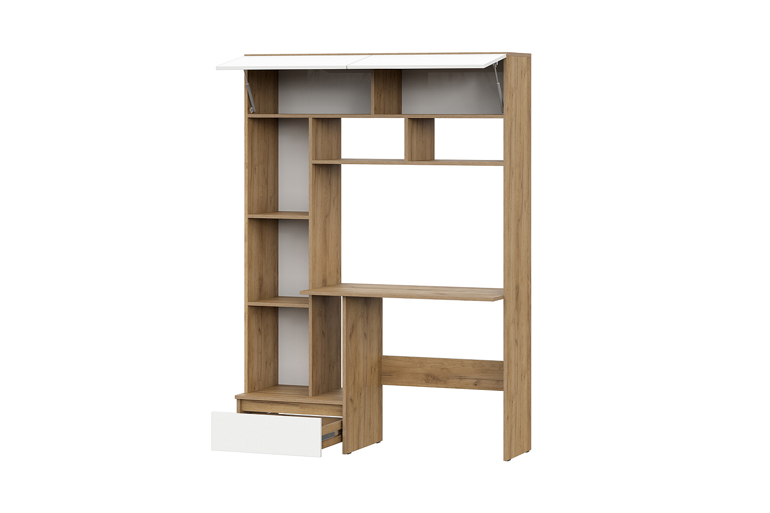 Стол компьютерный Гривент дуб золотой / белый