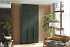 Шкаф 3-х створчатый с антресолью Норд графит / изумрудный