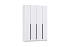 Шкаф 4-х створчатый Брандо белый матовый