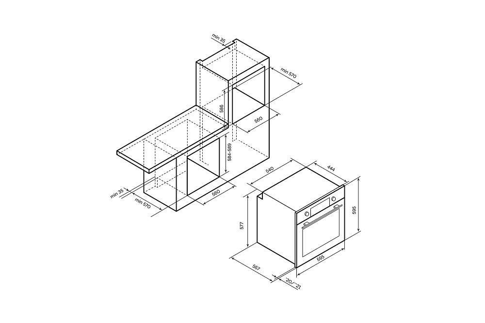 Встраиваемый духовой шкаф LEX EDP 670 IX MAX