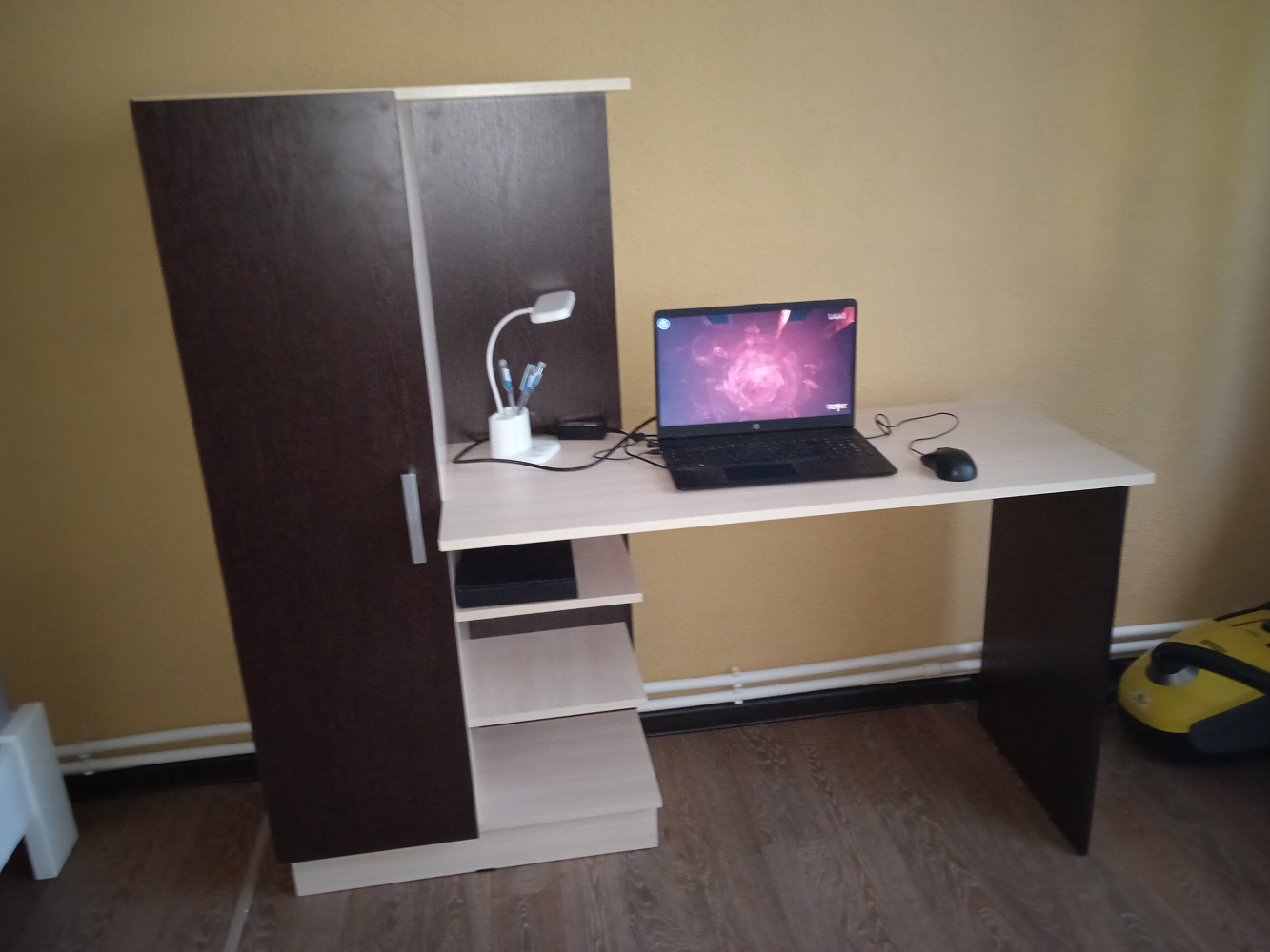 Стол компьютерный №1 дуб беленый