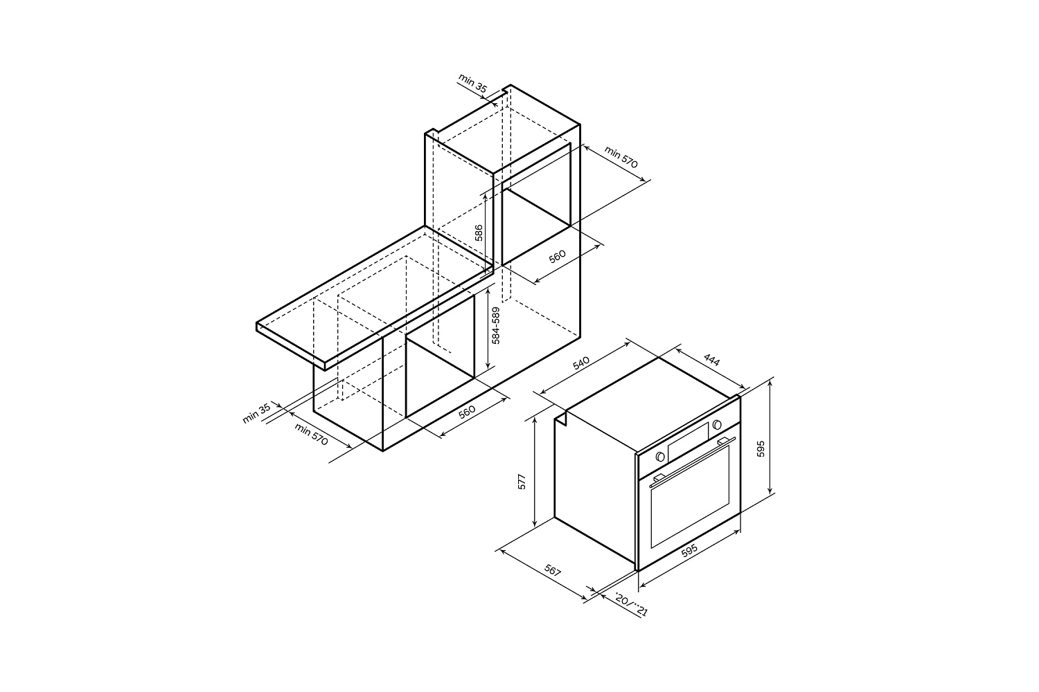 Встраиваемый духовой шкаф LEX EDP 680 BBL MAX