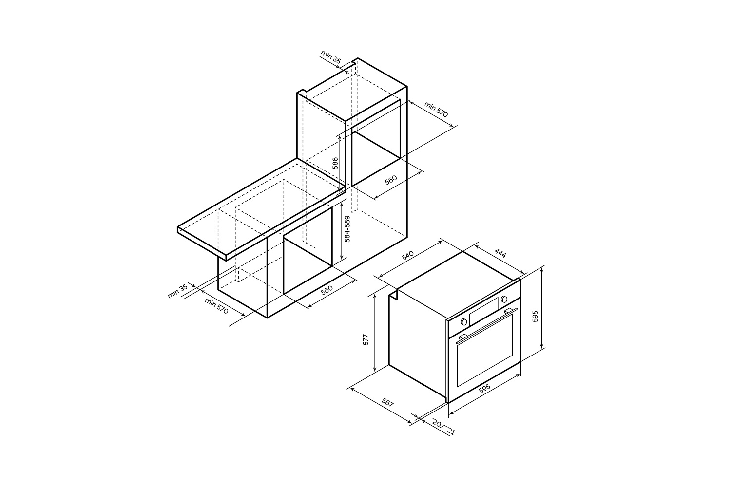 Встраиваемый духовой шкаф LEX EDP 680 BL MAX