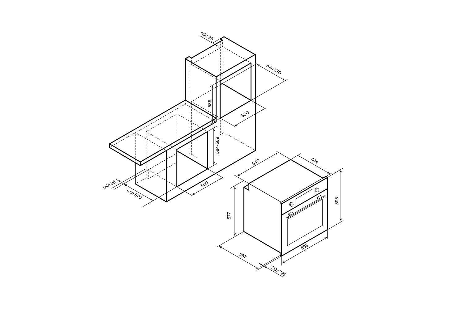 Встраиваемый духовой шкаф LEX EDP 680 GR MAX