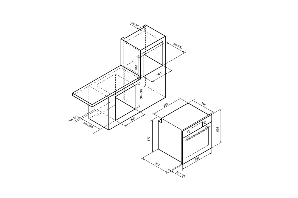 Встраиваемый духовой шкаф LEX EDP 680 IX MAX