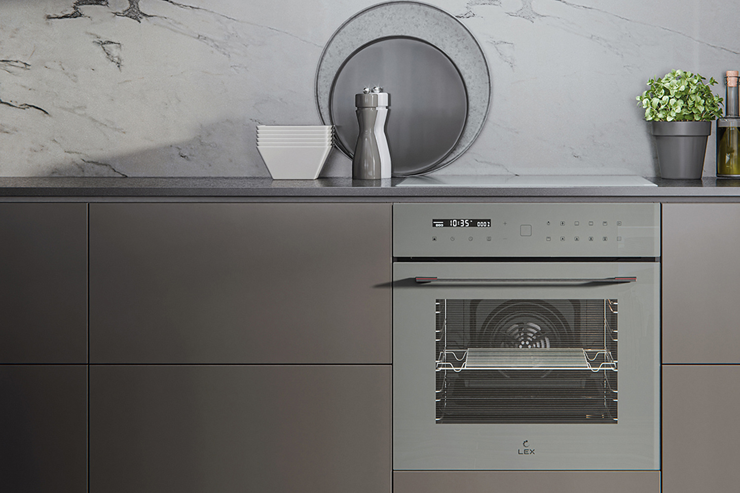 Встраиваемый духовой шкаф LEX EDS 101 GR