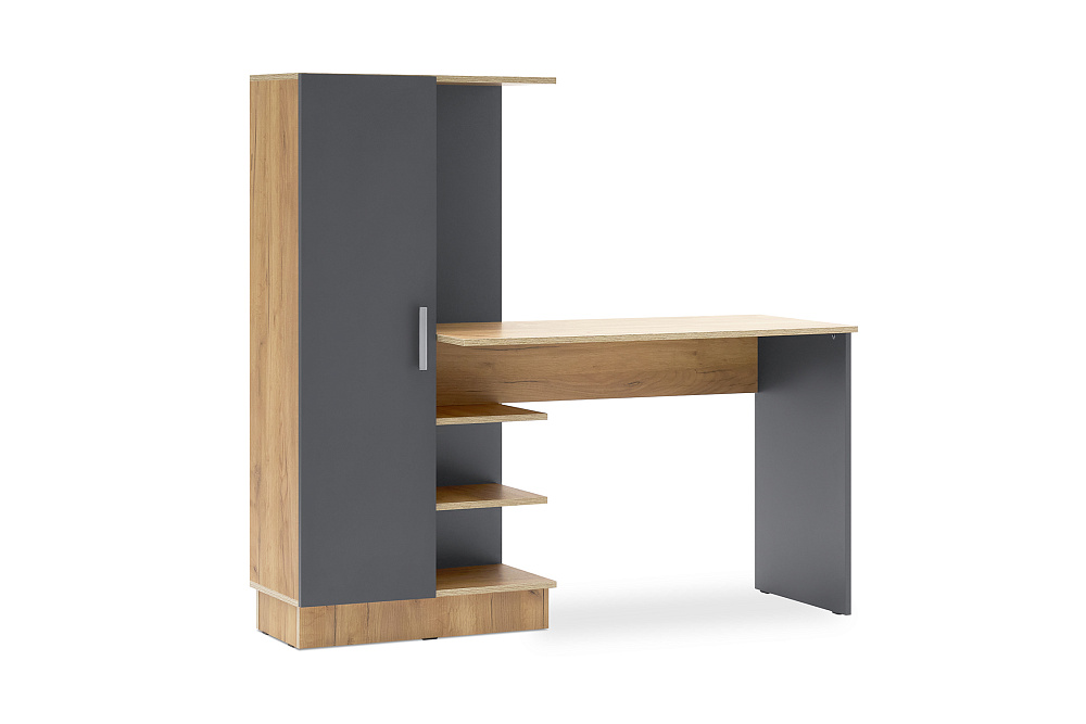 Стол компьютерный №1 дуб крафт / графит