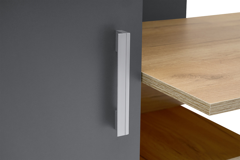 Стол компьютерный №1 дуб крафт / графит