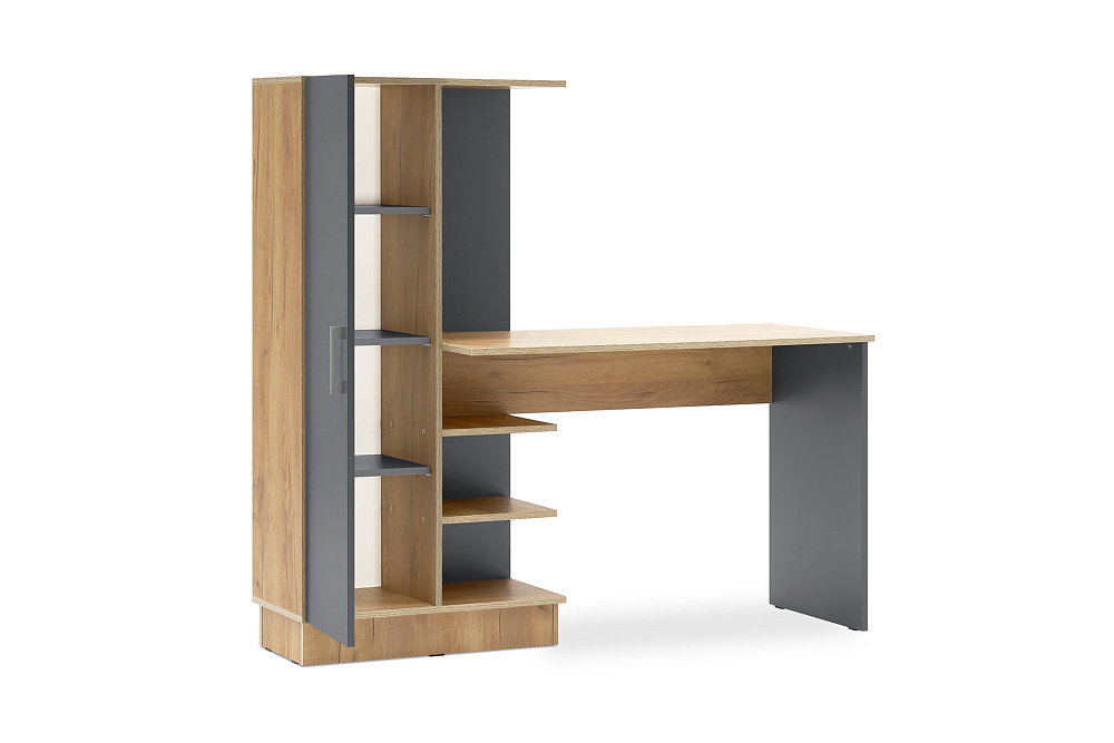 Стол компьютерный №1 дуб крафт / графит