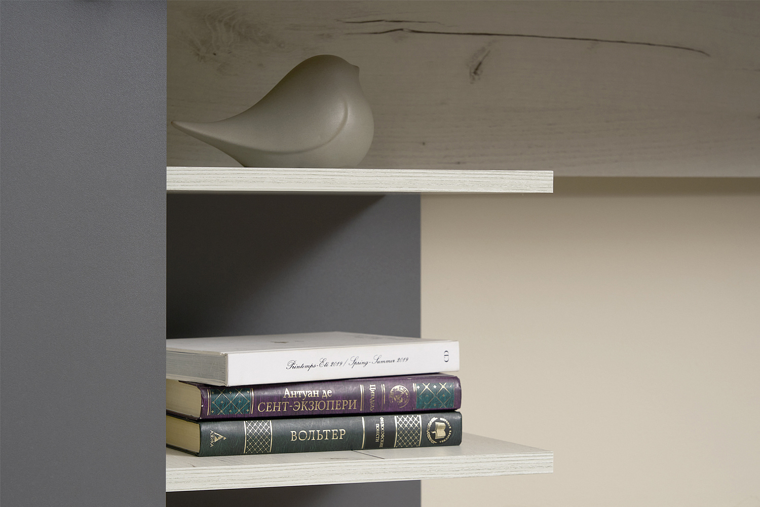 Стол компьютерный №1 дуб крафт белый / графит