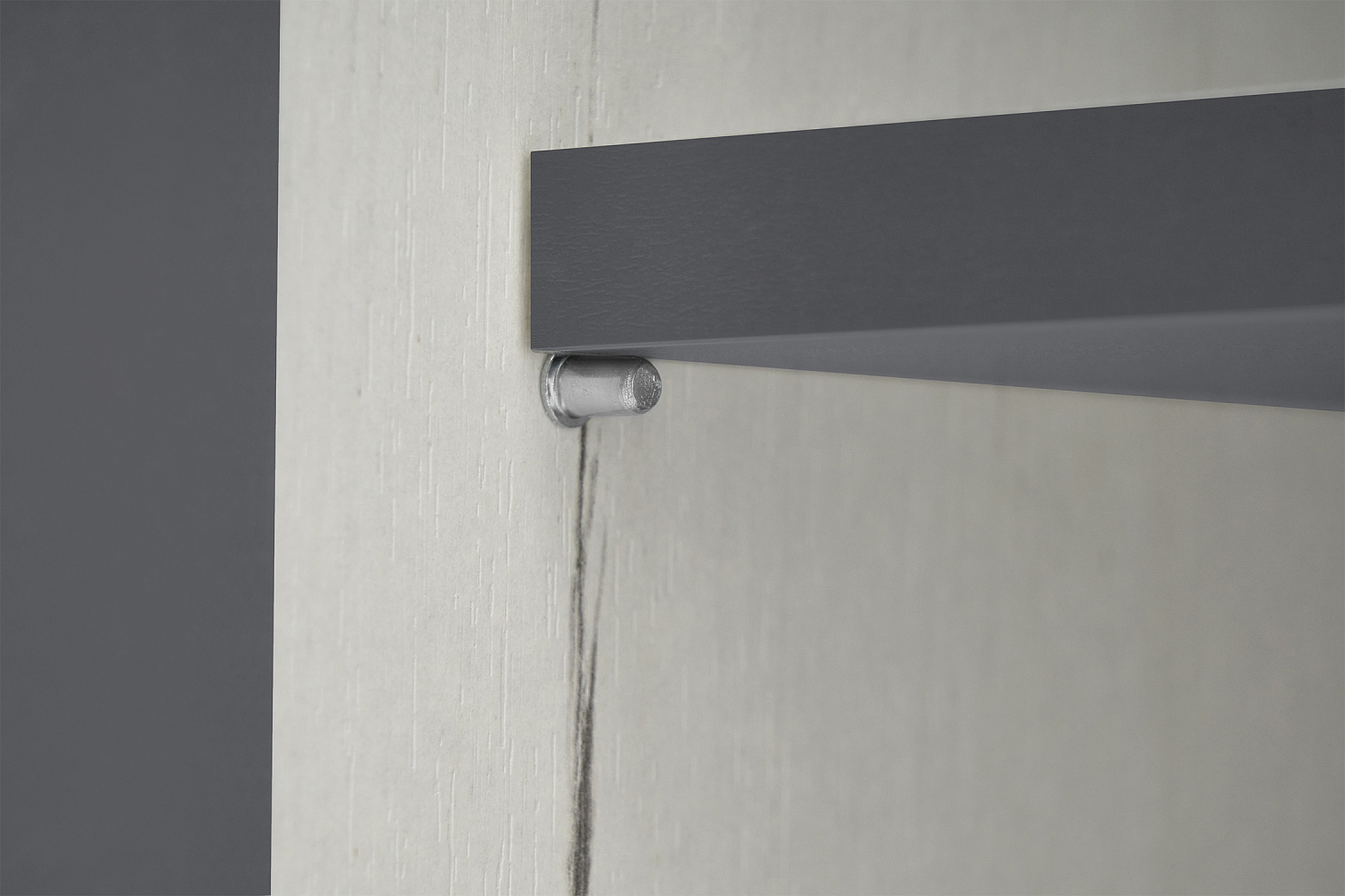 Стол компьютерный №1 дуб крафт белый / графит