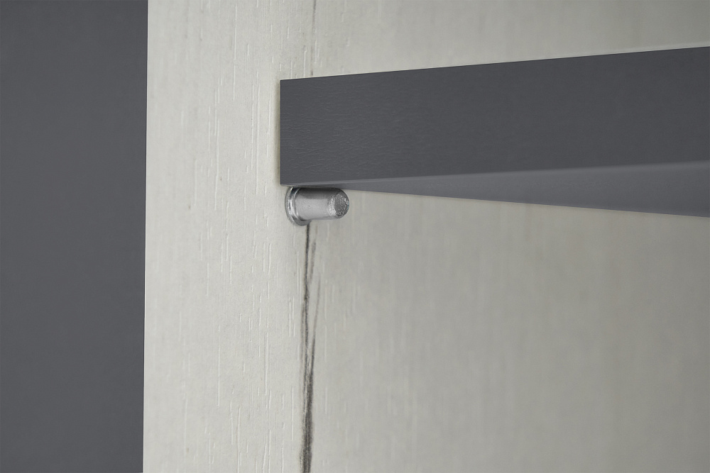 Стол компьютерный №1 дуб крафт белый / графит