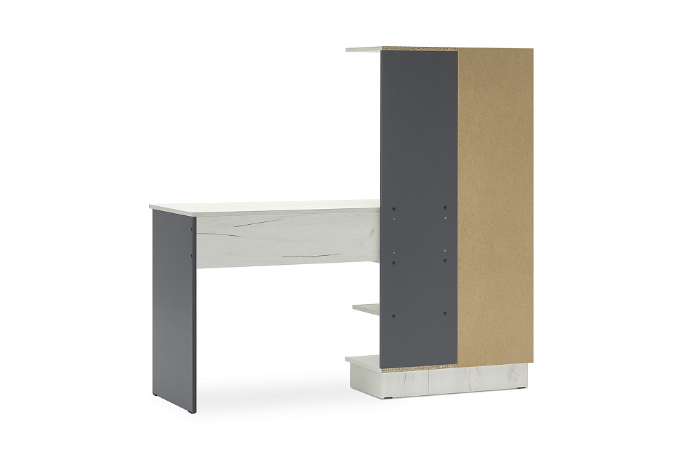 Стол компьютерный №1 дуб крафт белый / графит