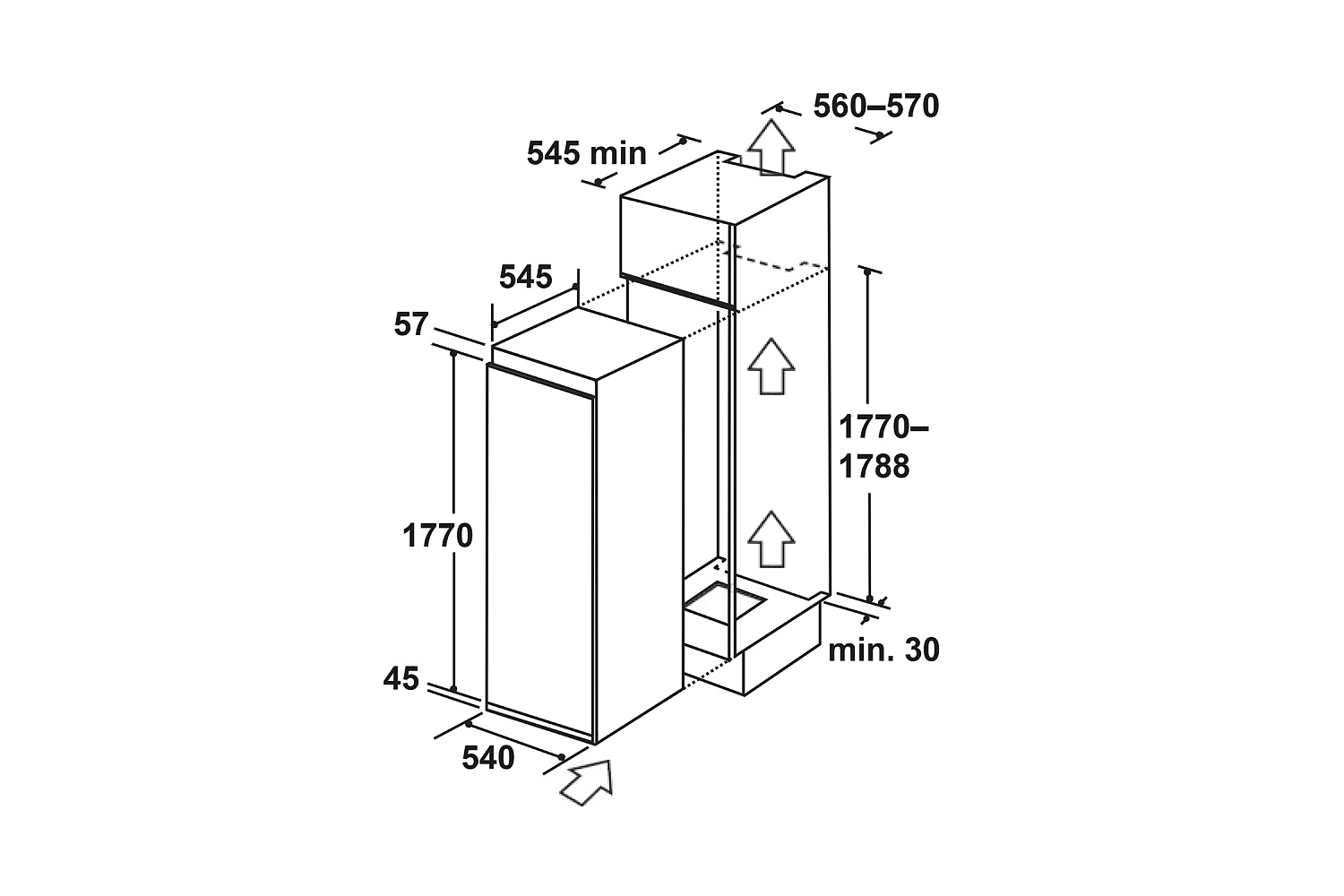 Морозильная камера встраиваемая LEX LBI177.4ID