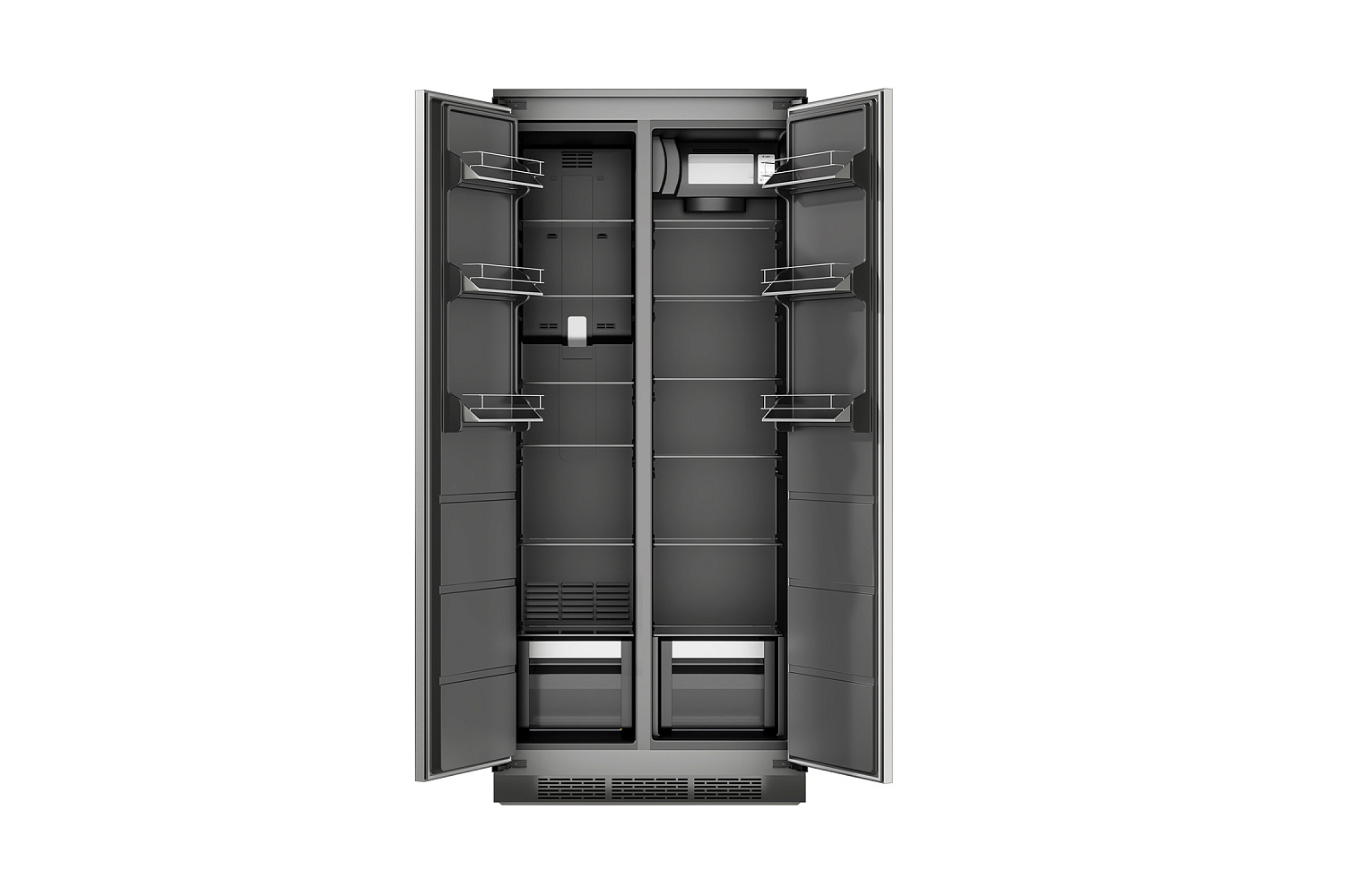 Холодильник двухкамерный встраиваемый LEX LBI400SB grey