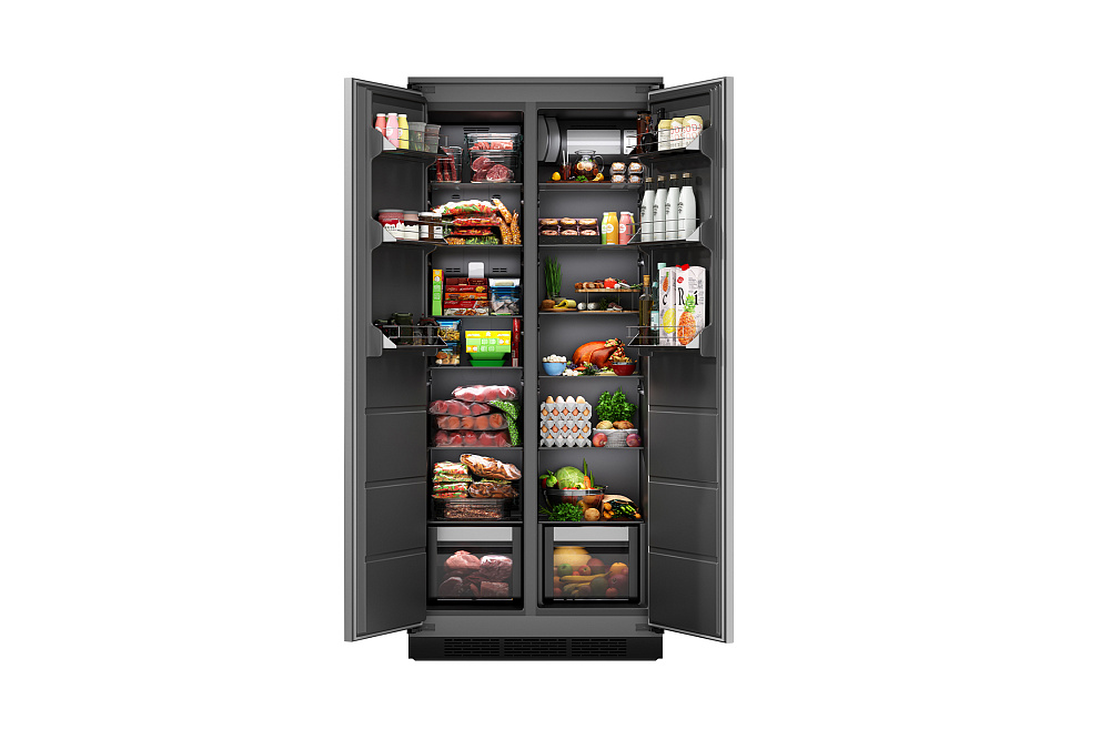 Холодильник двухкамерный встраиваемый LEX LBI400SB grey