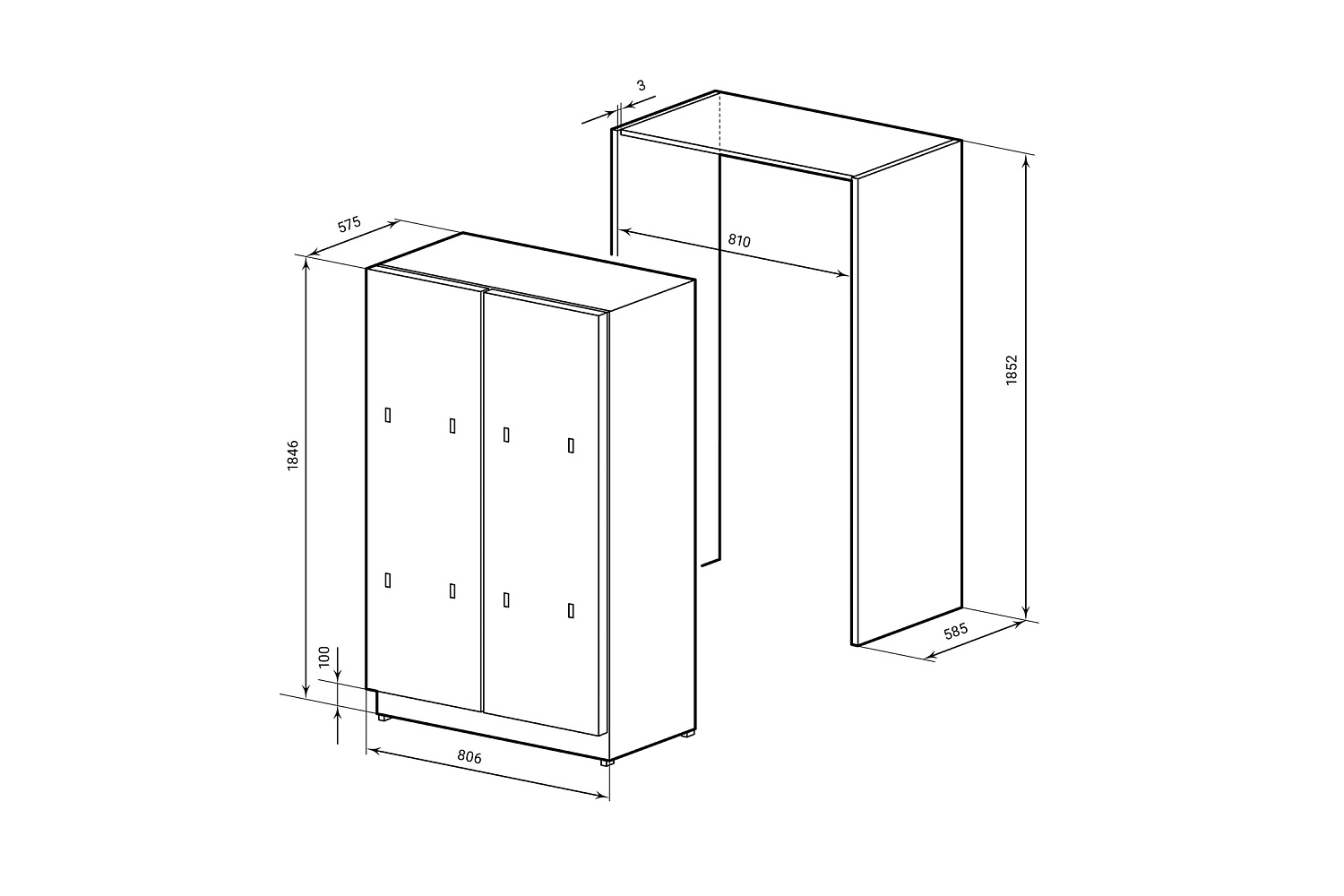 Холодильник двухкамерный встраиваемый LEX LBI400SB grey