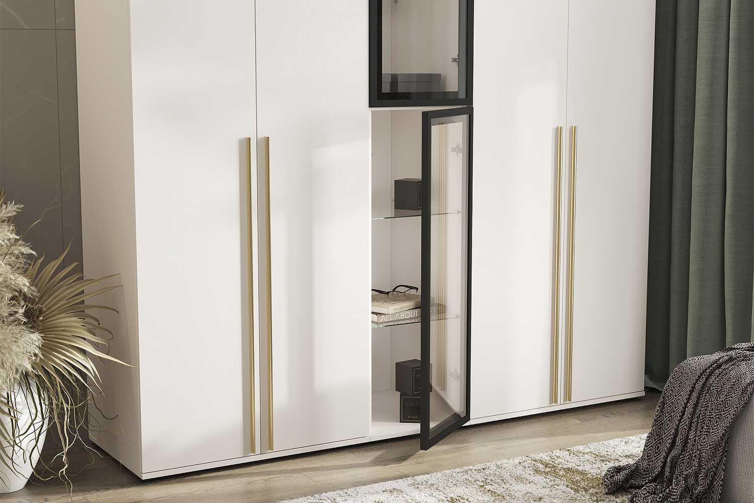 Пенал со стеклом Норд кашемир