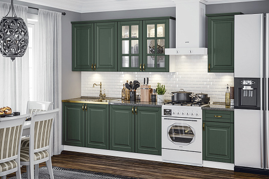 Кухня Престиж №3 2.0 м браш мени грин
