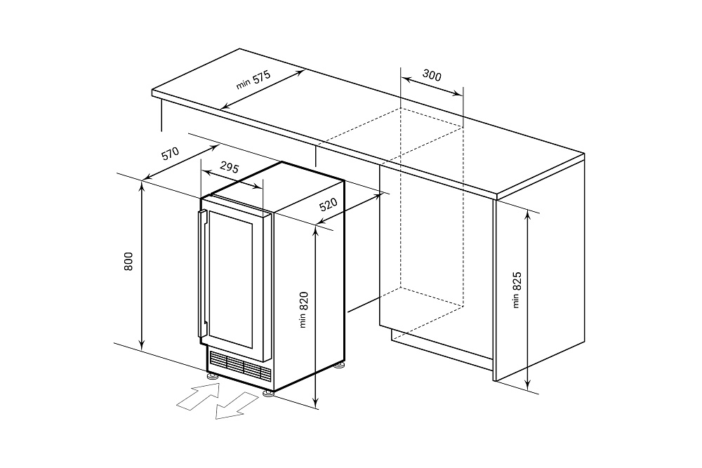 Винный шкаф LWD3017BL dual zone