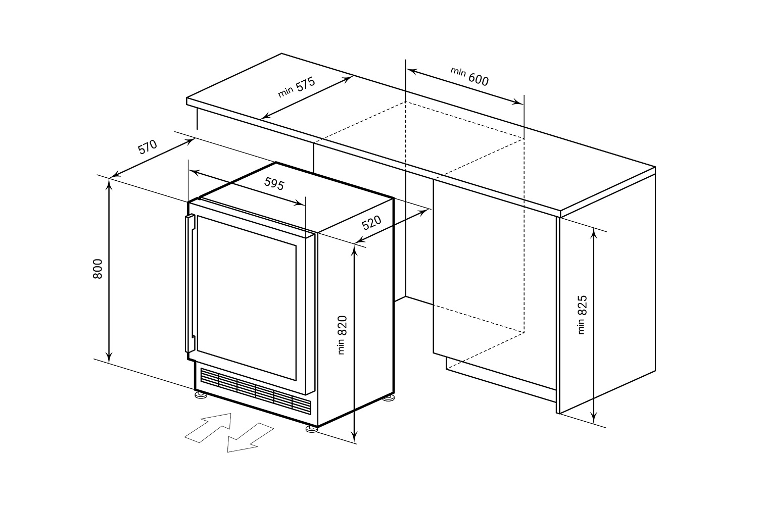 Винный шкаф LWD6054BL