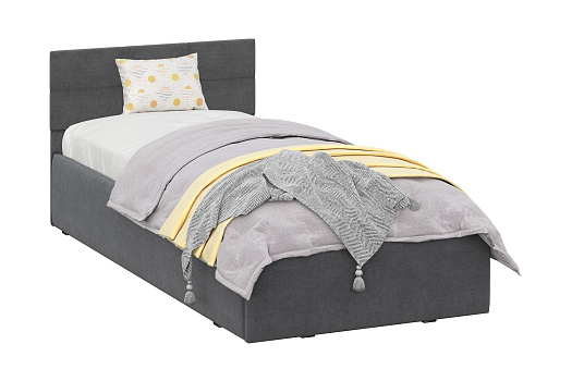 Кровать односпальная Веллум темно-серая
