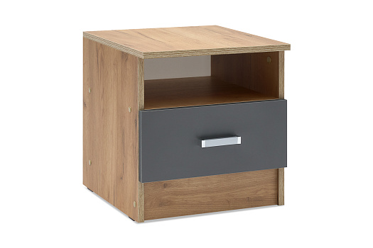 Тумба прикроватная Мартина графит / дуб крафт