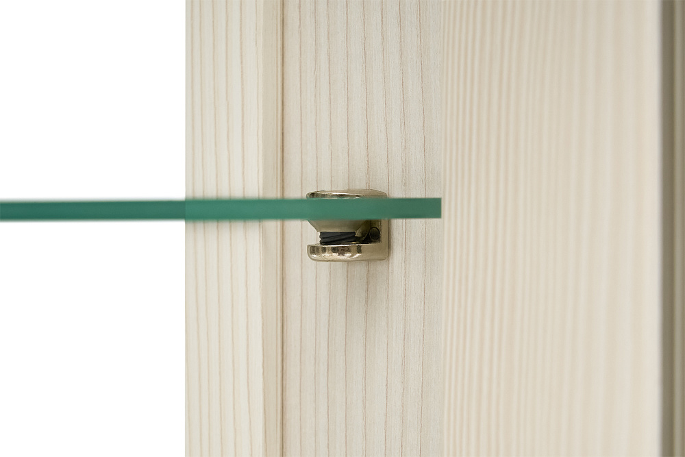 Пенал с витриной Парма сандал светлый