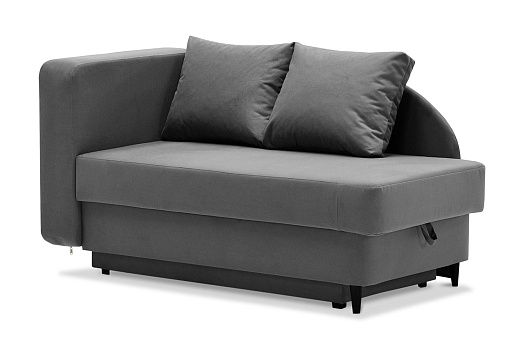 Кушетка еврокнижка Лио темно-серая