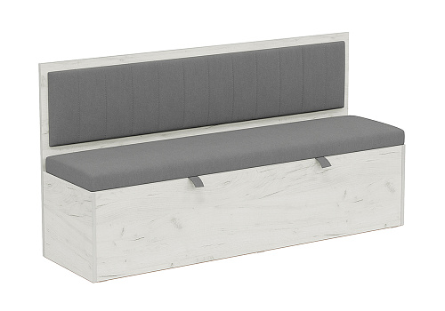 Скамья Берген дуб крафт белый / серая