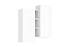 Шкаф подвесной комбинированный Норд белый / белый глянец холодный
