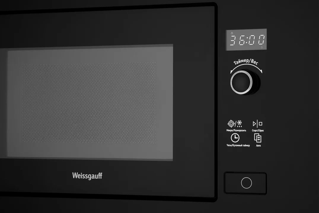 Фото 5 Встраиваемая микроволновка Weissgauff HMT-206 Размеры Ш 59.5 х Г 29.3 х В 39