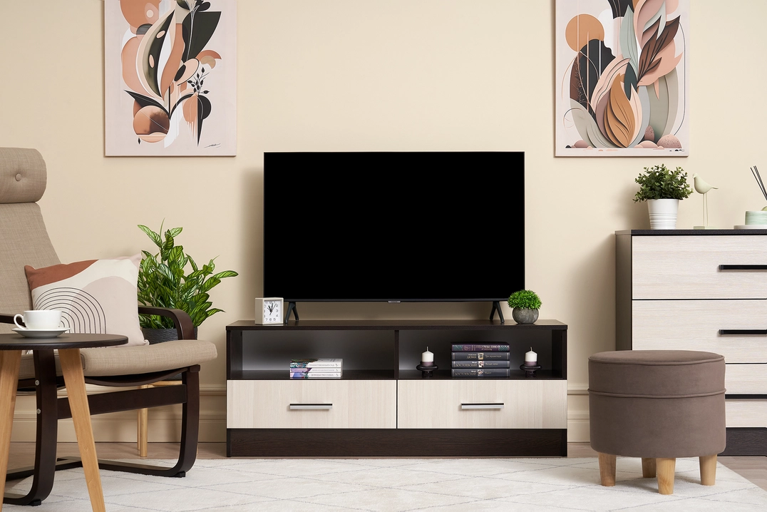 Тумба TV 1 венге / лоредо Размеры Ш 120 х Г 38.2 х В 46.5 фото 2 Фото 2 Тумба TV 1 венге / лоредо Размеры Ш 120 х Г 38.2 х В 46.5