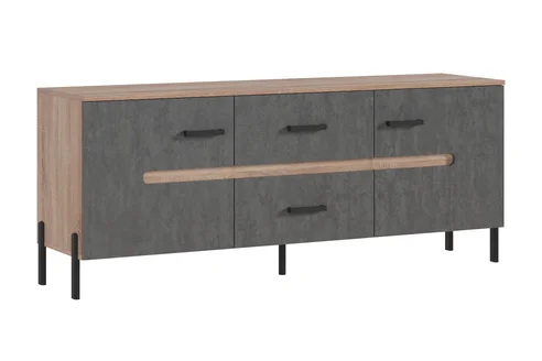 Фото 1 ТВ-тумба Ким дуб сонома / бетон темный Размеры Ш 160 х Г 42 х В 65.3