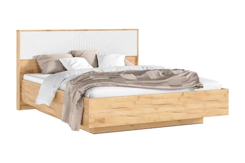 Фото 1 Кровать парящая Флэш 1.6 м дуб крафт / браш вайт Размеры Ш 170.8 х Г 210.1 х В 100