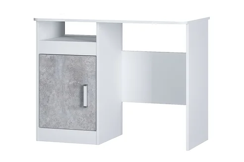 Фото 1 Письменный стол Паскаль белый / цемент светлый Размеры Ш 97 х Г 50 х В 75