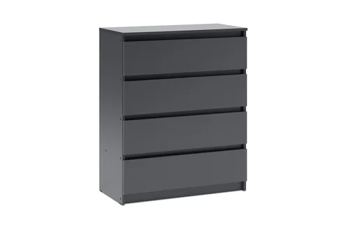 Фото 1 Комод с 4-мя ящиками Эккервуд графит серый Размеры Ш 80.1 х Г 39 х В 97.8