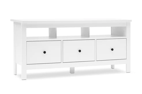 Фото 1 ТВ-тумба с ящиками Сага белая Размеры Ш 131.2 х Г 41.4 х В 62.2