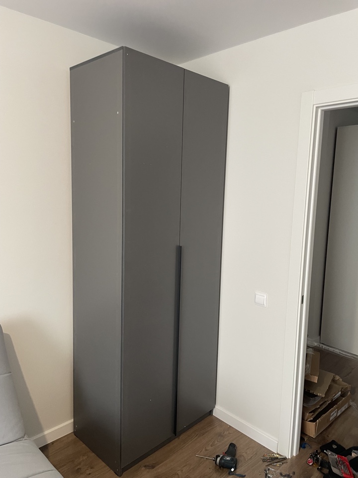 Шкаф 2-х створчатый Тивина белый текстурный