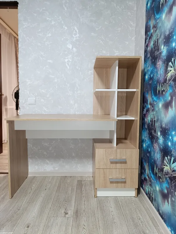 Стол компьютерный №3 дуб беленый / венге