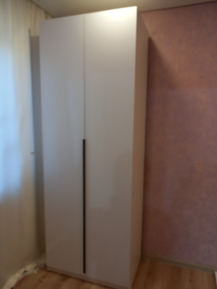 Шкаф 2-х створчатый Тивина белый текстурный