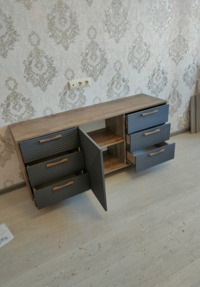 Комод Копенгаген дуб самдал / серый графит