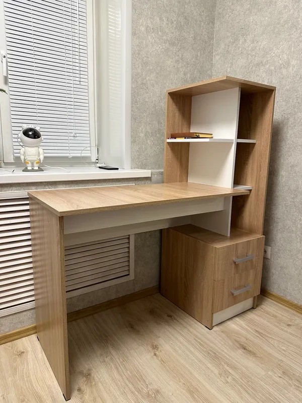 Стол компьютерный №3 дуб беленый / венге