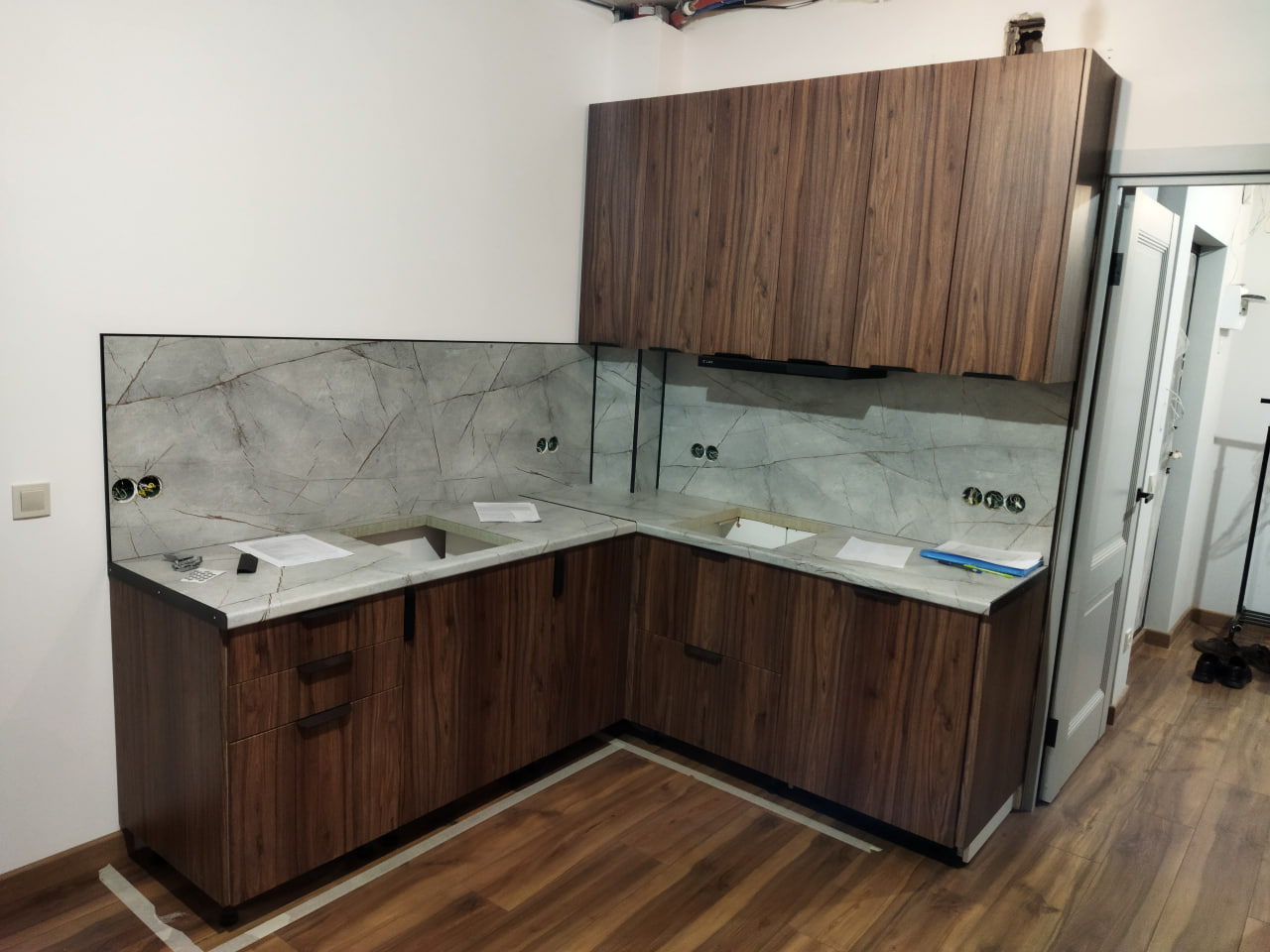 Модульная кухня Норд софт пихтовый зеленый