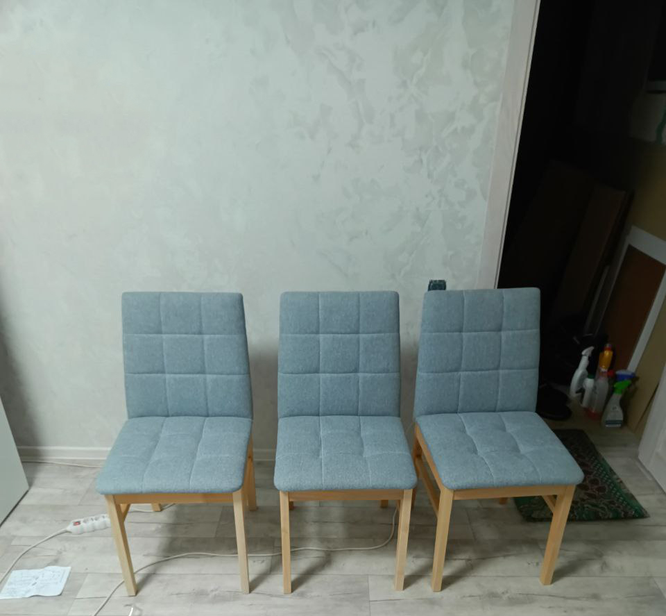 Стул мягкий Н белый / серо-бежевый