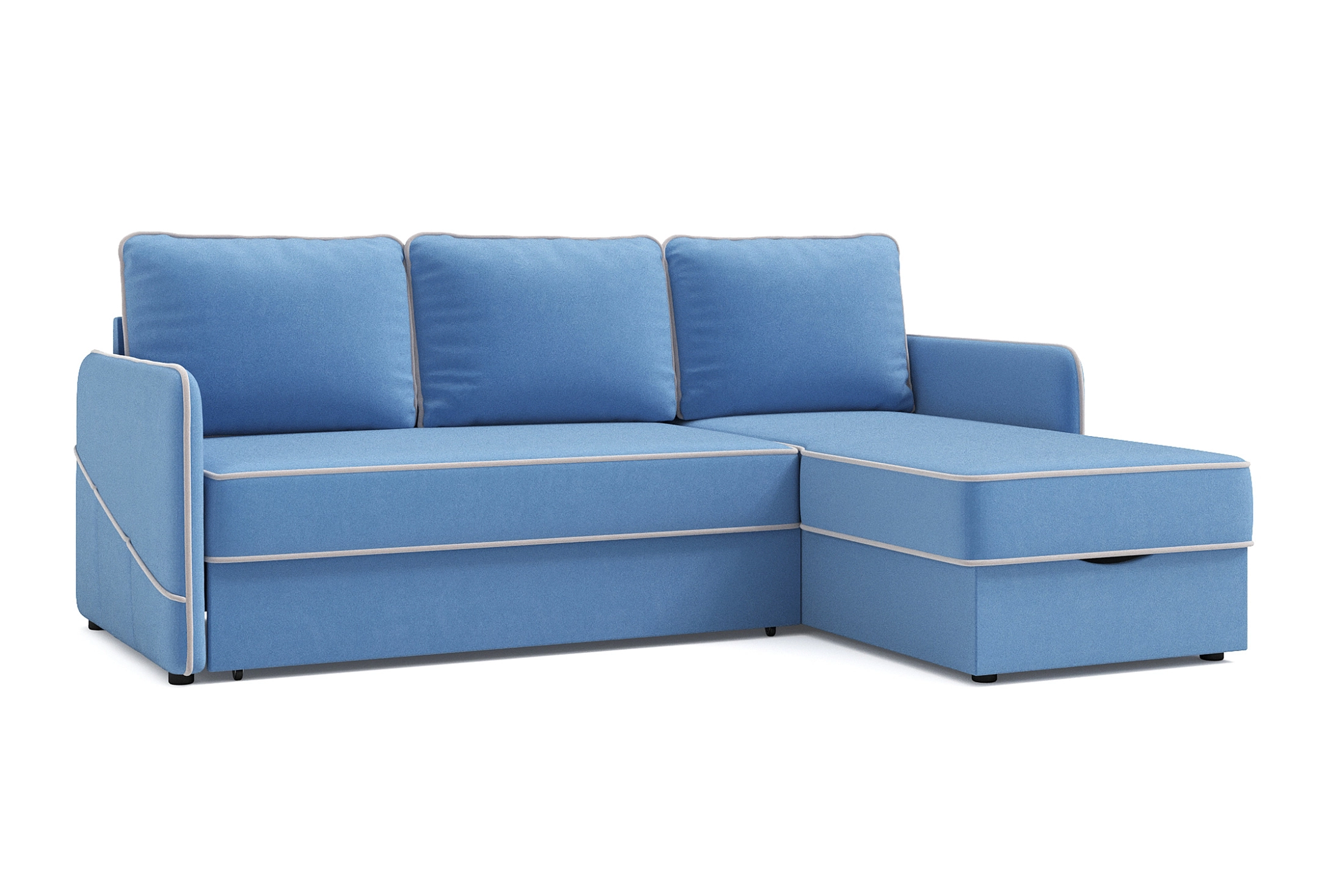 Диван угловой Энерджи голубой