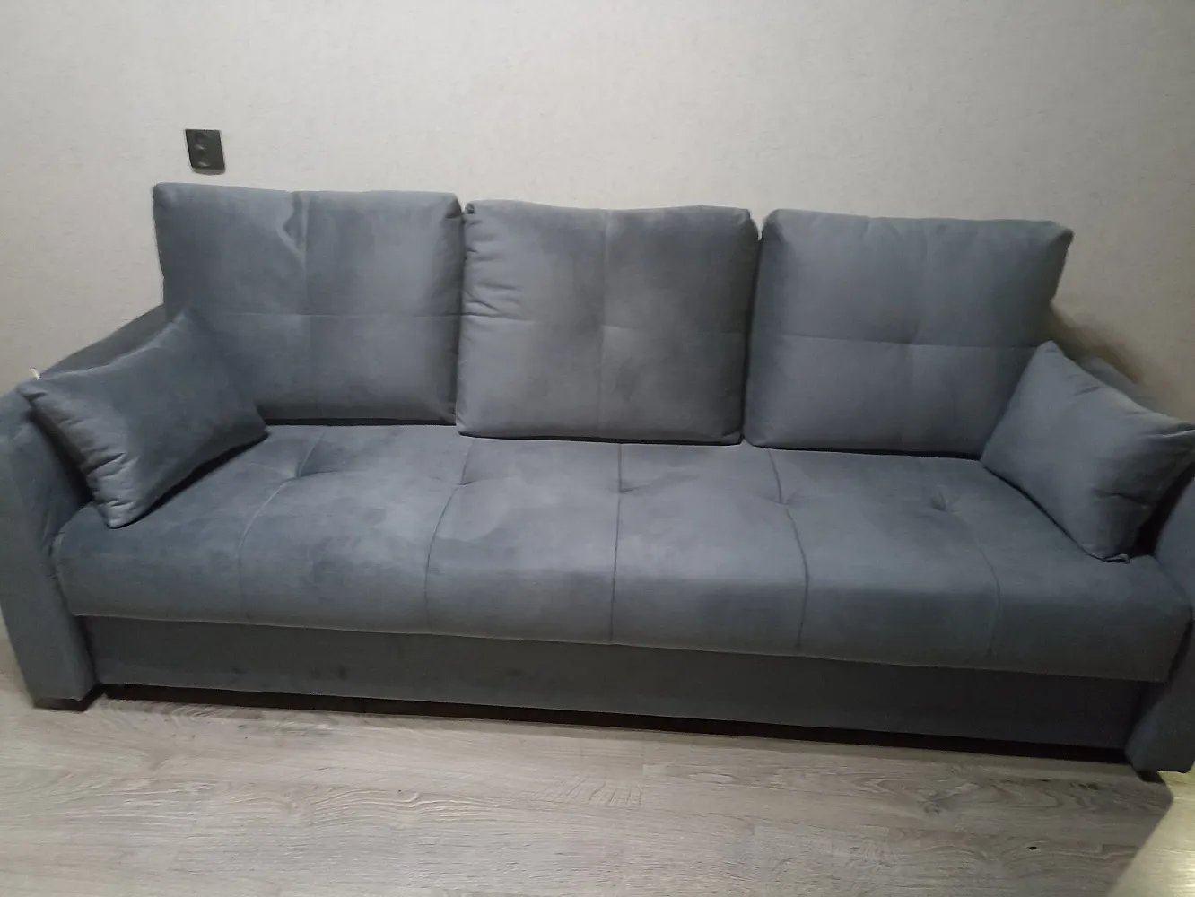 Диван еврокнижка Вита 3-х местный серый арт. 08-142714 142х198 см ...