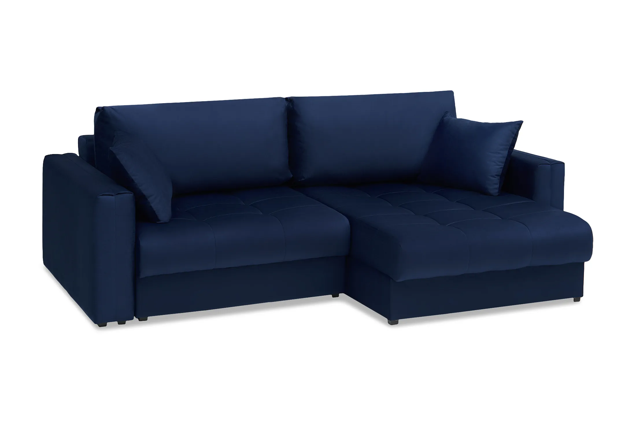 Диван угловой Монарх темно-синий