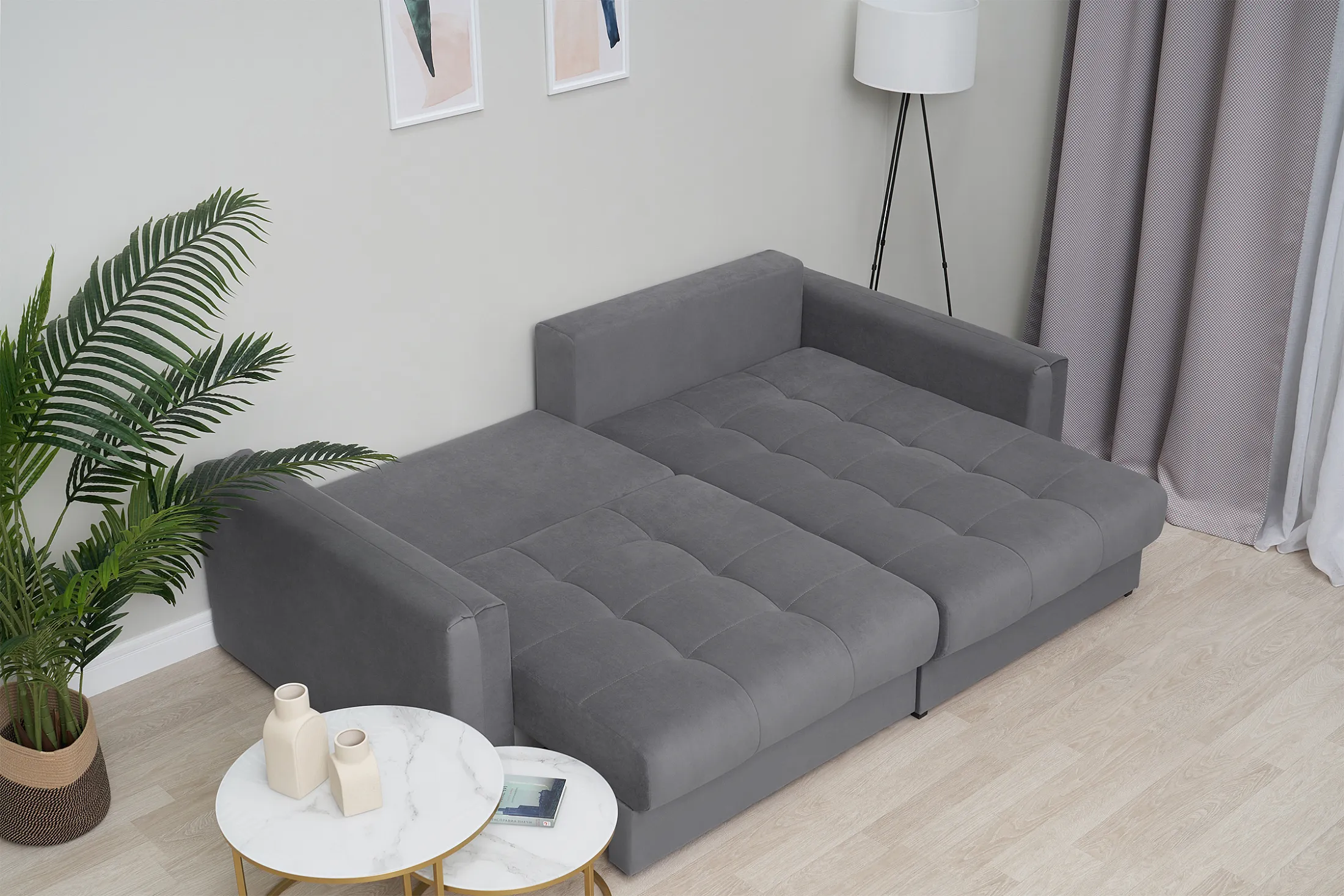 Диван угловой Монарх серый — изображение 7